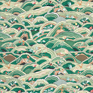 Schumacher - Rolling Hills - Green - 5012631 - Wallpaper