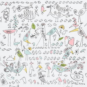 schumacher - aviary - soft multi - 5012780 - wallpaper