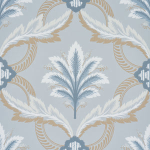 Schumacher - Front Waltz - Light Blue - 5013152 - Wallpaper