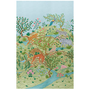 schumacher - finches jungle panel set - verdant - 5013311 - wallpaper
