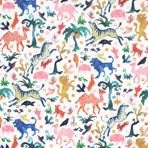 schumacher - beasts - multi on ivory - 5013530 - wallpaper