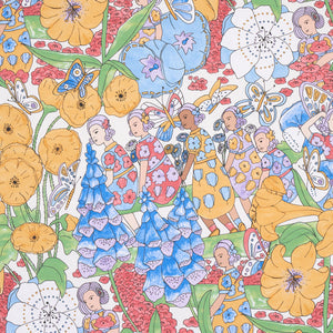 schumacher - fairie garden - yellow and ivory - 5013541 - wallpaper