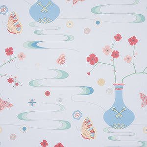 schumacher - fantasia - hyacinth blue - 5013591 - wallpaper