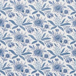 schumacher - lafayette botanical - cornflower - 5013750 - wallpaper