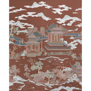 schumacher - coromandel panel set - cinnabar - 5014161 - wallpaper