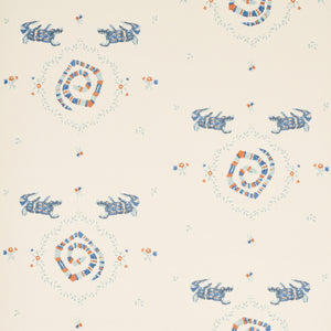 schumacher - reptilia - warm blue - 5014191 - wallpaper