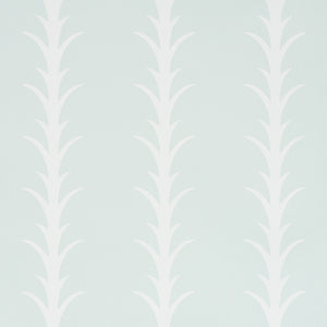 schumacher - acanthus stripe - ivory on mineral - 5014770 - wallpaper