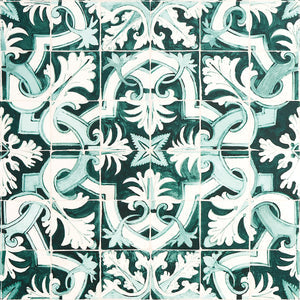schumacher - azulejos - emerald - 5015121 - wallpaper