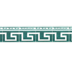 schumacher - azulejos border - emerald - 5015131 - wallpaper