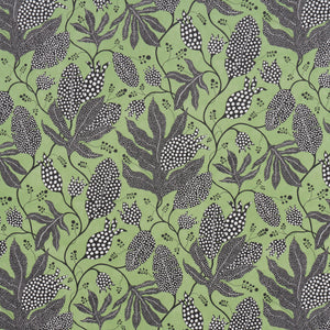 schumacher - polka dot jungle - black & green - 5015460 - wallpaper