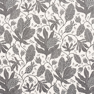 schumacher - polka dot jungle - black & cream - 5015462 - wallpaper