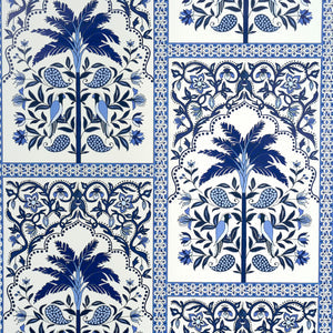 schumacher - amazonas mystique - tropical shades of blue - 5016941 - wallpaper