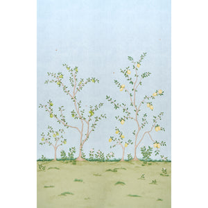 schumacher - citrus blossom 2 panel set - sky - 5017162 - wallpaper
