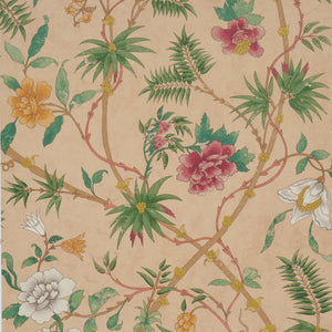 schumacher - arasi botanical - coral - 5017170 - wallpaper