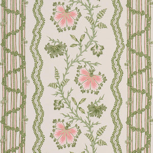schumacher - parvati floral stripe - petal - 5017330 - wallpaper