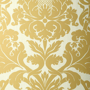 schumacher - fiorella damask - patina - 529192 - wallpaper
