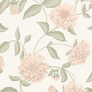 schumacher - dahliadrom - blush - 5718 - wallpaper