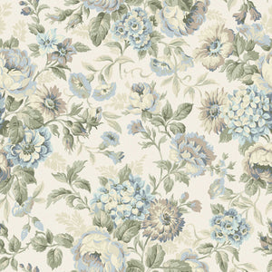 schumacher - hortensia - blue - 5726 - wallpaper