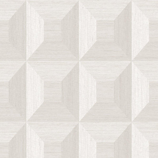 Seabrook Squared Away Geometric Birch Wallpaper