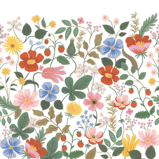 Rifle Paper Co. Strawberry Fields Wall White/Green Mural