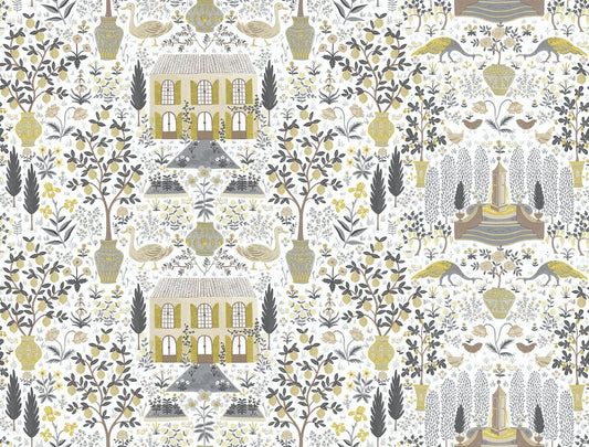 Rifle Paper Co. Camont Linen/Gold Wallpaper
