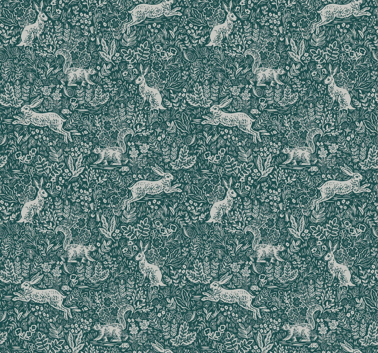 rifle paper co. fable emerald wallpaper