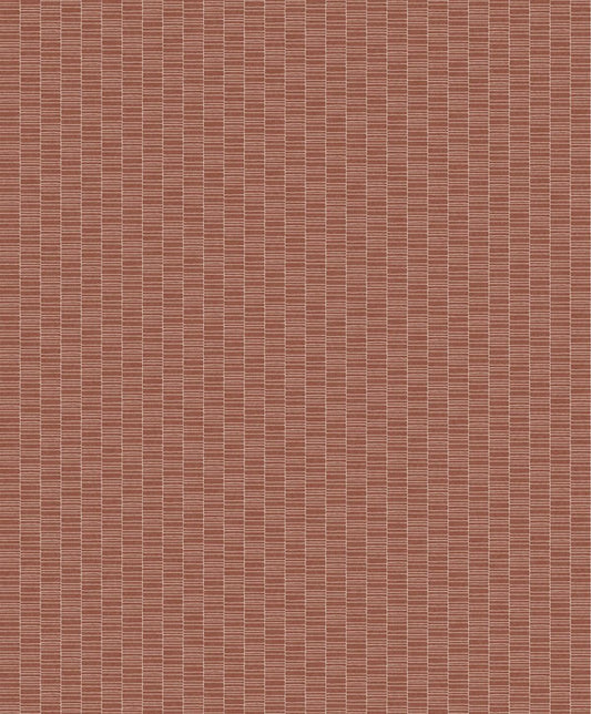 Seabrook Deco Spliced Stripe Terra Cotta Wallpaper