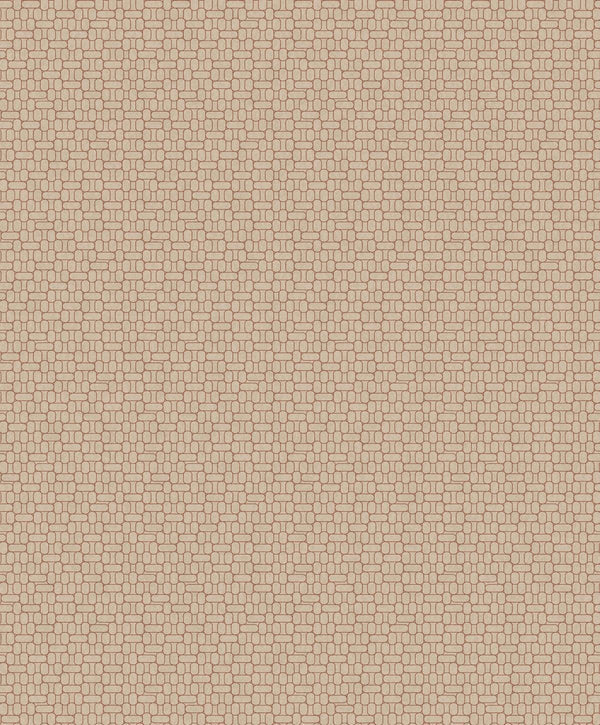 seabrook capsule geometric ivory & terra cotta wallpaper