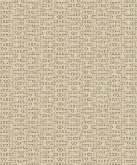Seabrook Capsule Geometric Metallic Gold & Parchment Wallpaper