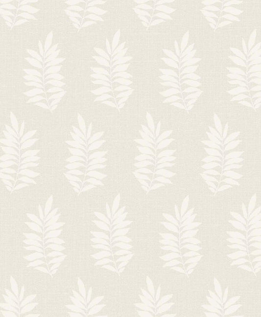 Seabrook Pinnate Silhouette Almond Wallpaper