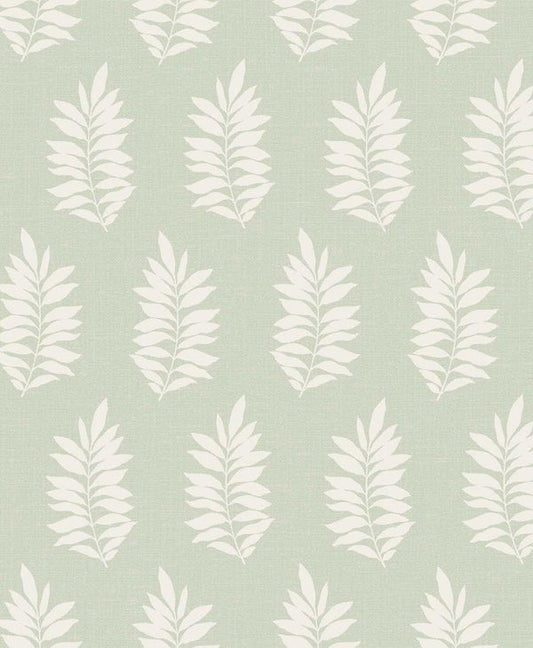 Seabrook Pinnate Silhouette Sage Wallpaper
