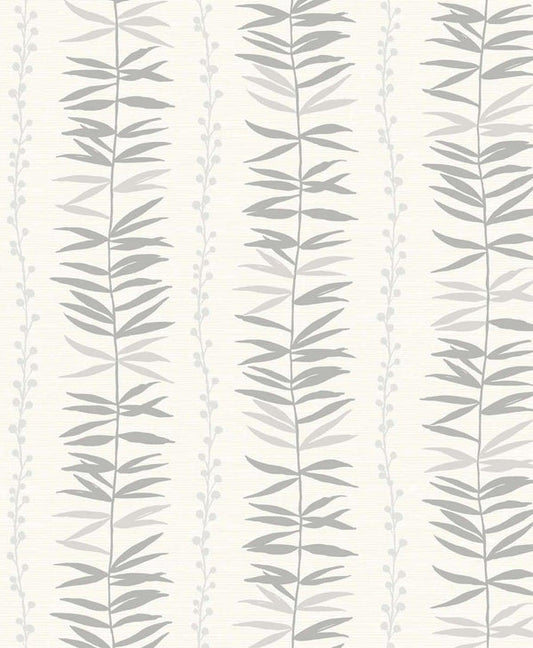 Seabrook Summer Garland Smoke Wallpaper