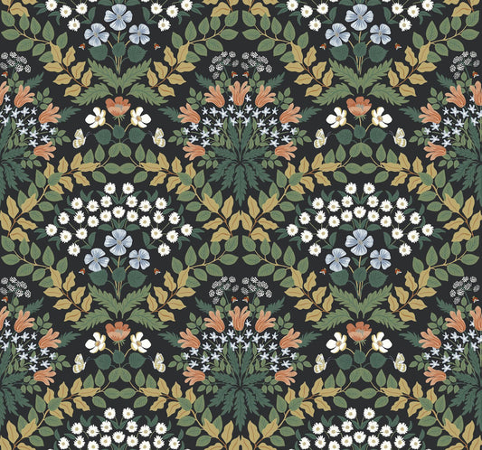 Rifle Paper Co. Bramble Black Wallpaper
