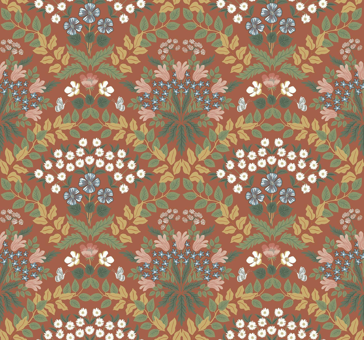 rifle paper co. bramble red wallpaper