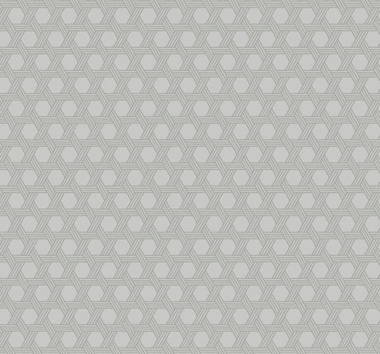 Seabrook Cabana Wicker Cove Gray Wallpaper