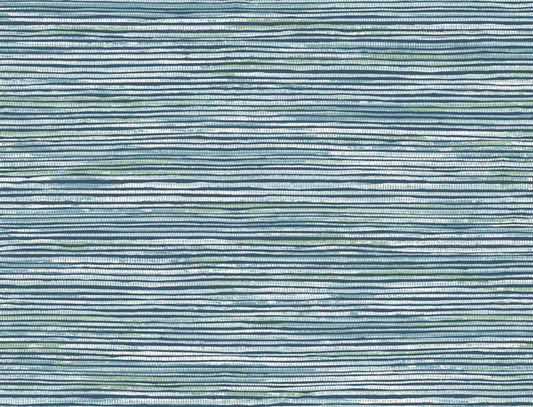Seabrook Osprey Faux Grasscloth Midnight Blue, Spearmint, And Ice Wallpaper