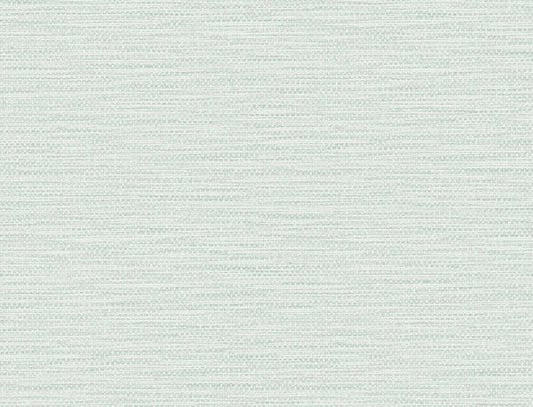 Seabrook Faux Linen Weave Sea Glass Wallpaper