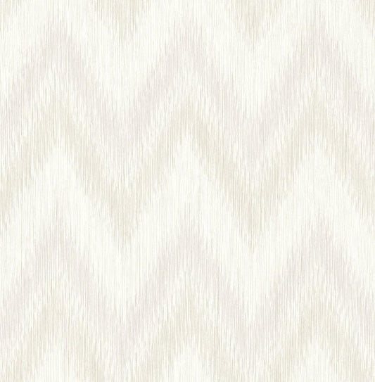 Seabrook Regent Flamestitch Stringcloth Winter Fog And Eggshell Wallpaper