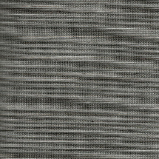 Seabrook Abaca Grasscloth Charcoal And Sandstone Wallpaper