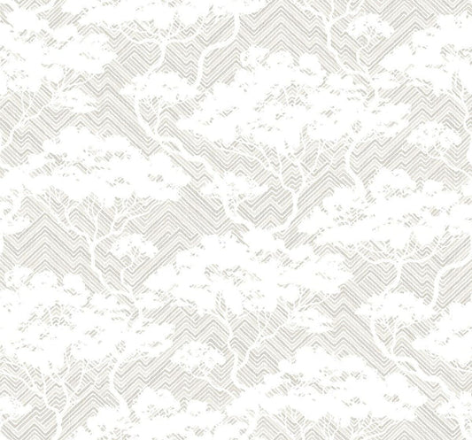 Seabrook Nara Stringcloth Fog Wallpaper