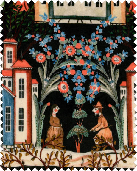 Mindthegap Tales Of Tyrol Peat Black 54" X 39.4" Fabric FB00099