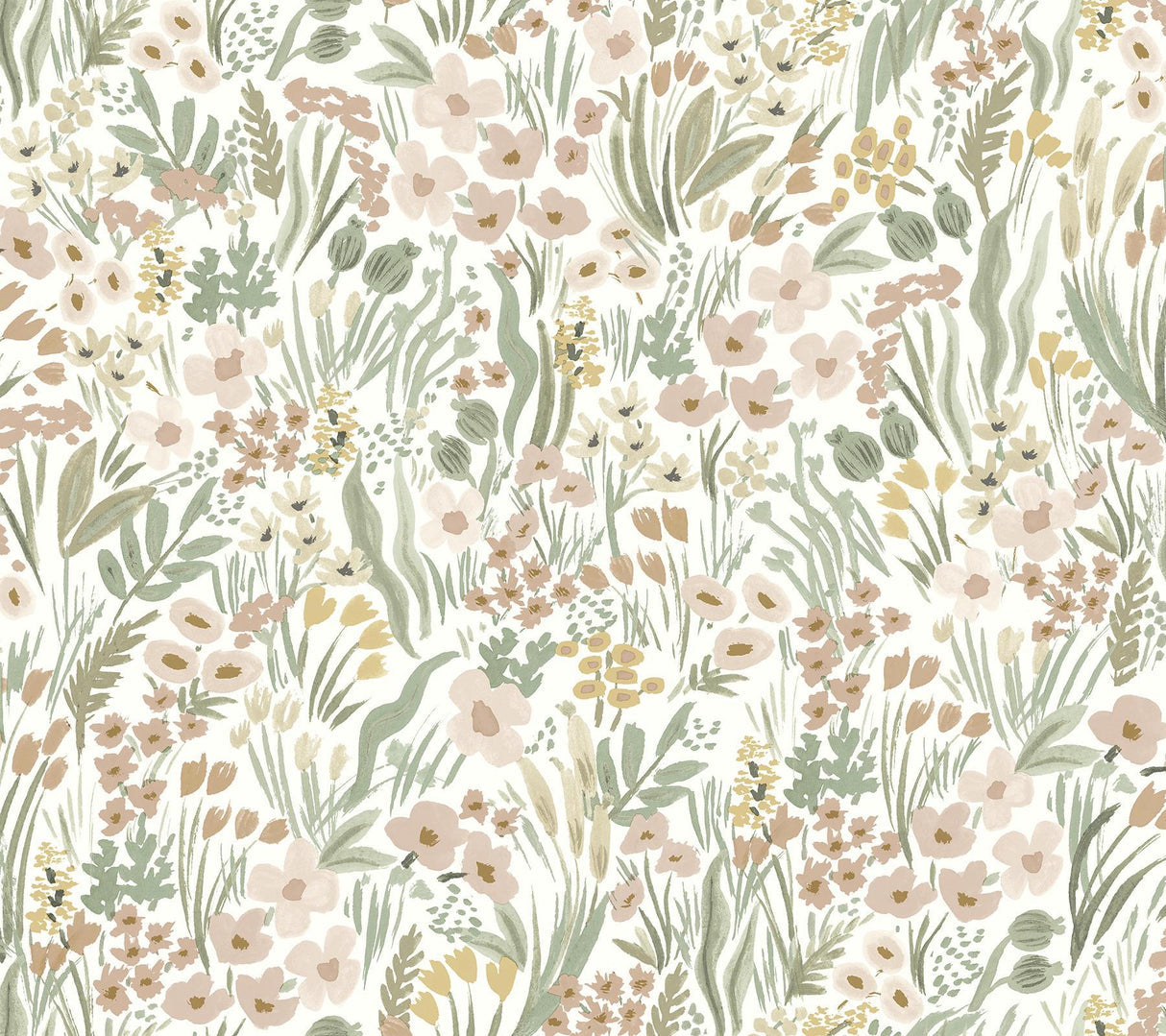 rifle paper co. lea peel and stick blush wallpaper
