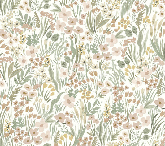 Rifle Paper Co. Lea Peel And Stick Blush Wallpaper