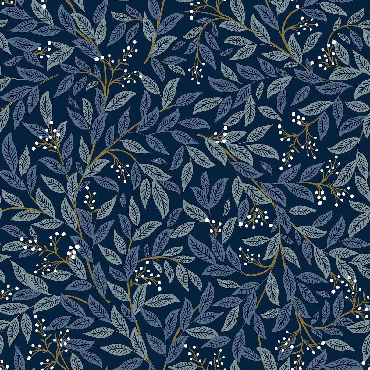 rifle paper co. willowberry peel and stick navy wallpaper