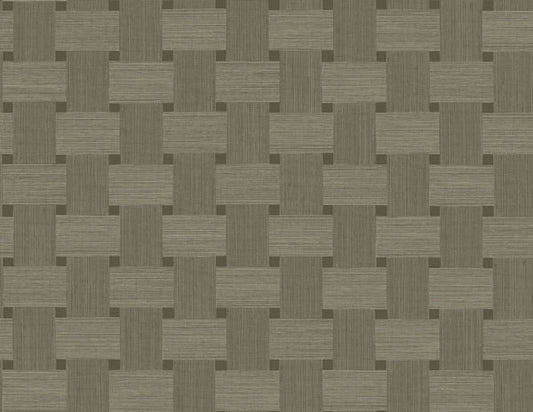 Seabrook Basketweave Raw Umber Wallpaper