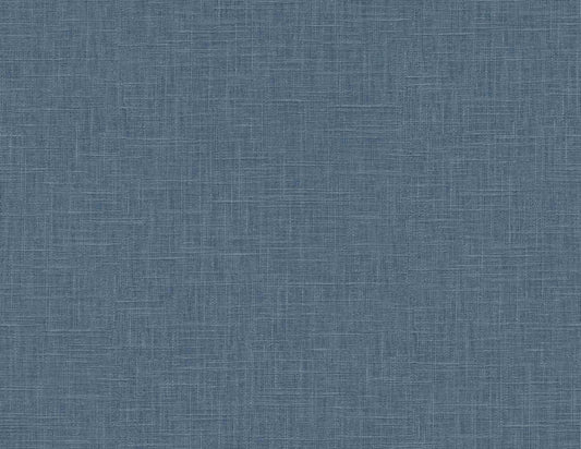 Seabrook Myrna Linen Marine Blue Wallpaper