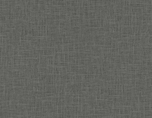 Seabrook Myrna Linen Charcoal Wallpaper