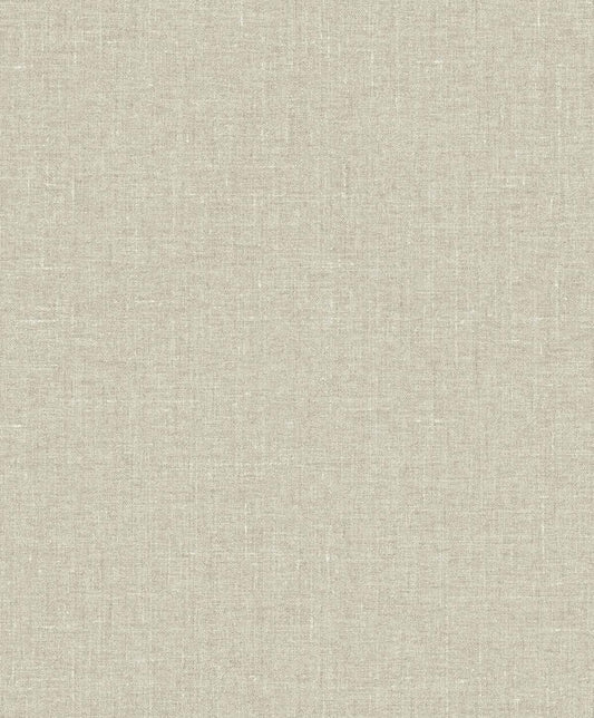 Seabrook Abington Faux Linen Ocean Sand Wallpaper