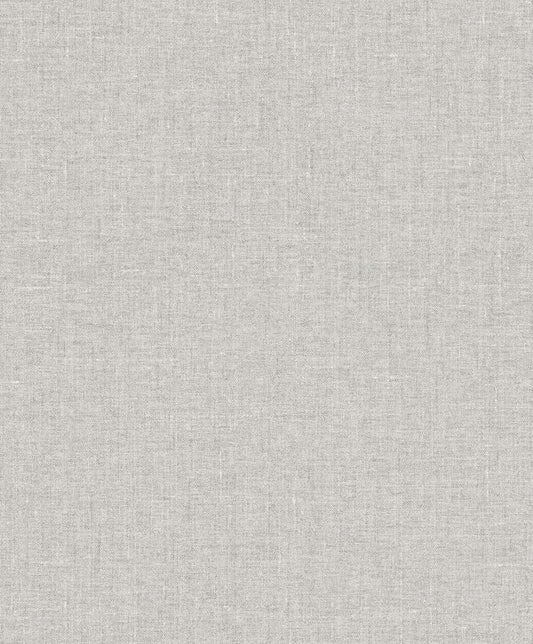 Seabrook Abington Faux Linen Uniform Grey Wallpaper