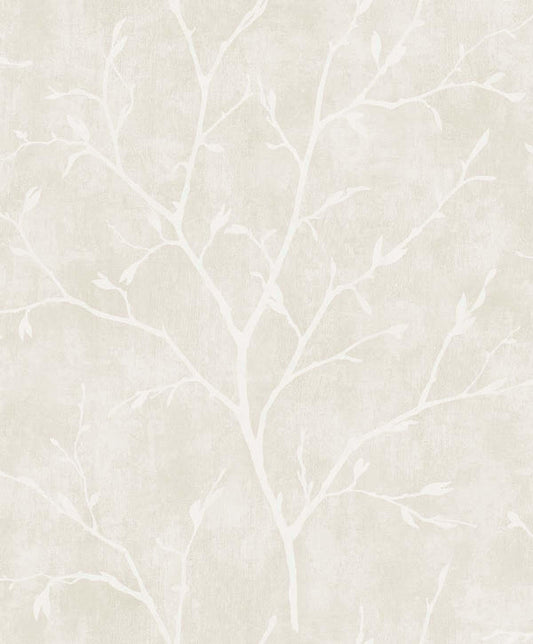 Seabrook Avena Branches Soft Cream Wallpaper